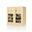 Solid Wood 32" Bathroom Storage Cabinet With Clear Glass Doors And 2-Drawers In Yellow