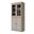 Solid Wood 32" Pantry Cabinet With Clear Glass Doors And 2-Drawers In Beige