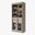 Solid Wood 32" Pantry Cabinet With Clear Glass Doors And 2-Drawers In Beige