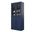 Solid Wood 32" Pantry Cabinet With Clear Glass Doors And 2-Drawers In Navy Blue