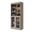 Solid Wood 32" Pantry Cabinet With Clear Glass Doors And Adjustable Shelves In Beige
