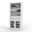Solid Wood 32" Pantry Cabinet With Frosted Glass Doors And 2-Drawers In White