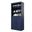 Solid Wood 32" Pantry Cabinet With Raised Panel Doors And 2-Drawers In Navy Blue