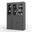 Solid Wood 48.5" Pantry Cabinet With Clear Glass And 2-Drawers In Gray