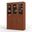 Solid Wood 48.5" Pantry Cabinet With Clear Glass And 2-Drawers In Mocha