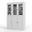 Solid Wood 48.5" Pantry Cabinet With Clear Glass And 2-Drawers In White
