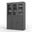 Solid Wood 48.5" Pantry Cabinet With Frosted Glass And 2-Drawers In Gray