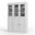 Solid Wood 48.5" Pantry Cabinet With Frosted Glass And 2-Drawers In White