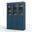 Solid Wood 48.5" Pantry Cabinet With Frosted Glass And Shaker Doors In Black