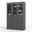 Solid Wood 48.5" Pantry Cabinet With Frosted Glass And Shaker Doors In Gray