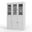 Solid Wood 48.5" Pantry Cabinet With Frosted Glass And Shaker Doors In White