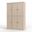 Solid Wood 48.5" Pantry Cabinet With Shaker Doors And 2-Drawers In Beige