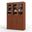Solid Wood 48.5" Pantry China Cabinet With Clear Glass And Shaker Doors In Mocha