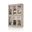 Solid Wood 48.5" Pantry China Cabinet With Clear Glass Doors And 2-Drawers In Beige