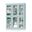 Solid Wood 48.5" Pantry China Cabinet With Clear Glass Doors And Adjustable Shelves In Aqua
