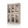 Solid Wood 48.5" Pantry China Cabinet With Clear Glass Doors And Adjustable Shelves In Beige