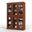 Solid Wood 48.5" Pantry China Cabinet With Clear Glass Doors And Adjustable Shelves In Mocha