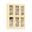 Solid Wood 48.5" Pantry China Cabinet With Clear Glass Doors And Adjustable Shelves In Yellow