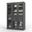 Solid Wood 48.5" Pantry China Cabinet With Frosted Glass Doors And 2-Drawers And In Gray