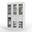 Solid Wood 48.5" Pantry China Cabinet With Frosted Glass Doors And 2-Drawers And In White