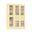 Solid Wood 48.5" Pantry China Cabinet With Frosted Glass Doors And 2-Drawers And In Yellow