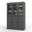 Solid Wood 48.5" Pantry China Cabinet With Frosted Glass Doors And 2-Drawers In Gray