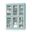 Solid Wood 48.5" Pantry China Cabinet With Frosted Glass Doors And Adjustable Shelves In Aqua