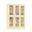 Solid Wood 48.5" Pantry China Cabinet With Frosted Glass Doors And Adjustable Shelves In Yellow