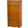 Solid Wood 5-Jumbo Drawer Chest With Lock In Honey Pine