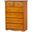 Solid Wood 6-Drawer Chest In Honey Pine