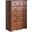 Solid Wood 6-Drawer Chest In Mocha