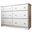 Solid Wood 6-Drawer Double Dresser In White