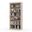 Solid Wood 6-Shelf Bookcase With Adjustable Shelves In Beige