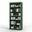 Solid Wood 6-Shelf Bookcase With Adjustable Shelves In Green