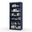 Solid Wood 6-Shelf Bookcase With Adjustable Shelves In Navy Blue