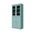 Solid Wood 6-Shelf Bookcase With Frosted Glass And Shaker Doors And Adjustable Shelves In Aqua