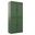 Solid Wood 6-Shelf Bookcase With Raised Panel Doors And Adjustable Shelves In Green