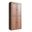 Solid Wood 6-Shelf Bookcase With Raised Panel Doors And Adjustable Shelves In Mocha