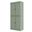Solid Wood 6-Shelf Bookcase With Raised Panel Doors And Adjustable Shelves In Sage