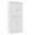 Solid Wood 6-Shelf Bookcase With Shaker Doors And Adjustable Shelves In White