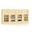 Solid Wood 64" Sideboard With Clear Glass Doors And 4-Drawers In Yellow