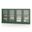Solid Wood 64" Sideboard With Frosted Glass Doors And 4-Drawers In Green