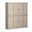 Solid Wood 65" Pantry Cabinet With Raised Panel Doors And Adjustable Shelves In Beige