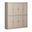 Solid Wood 65" Pantry Cabinet With Shaker Doors And Adjustable Shelves In Beige