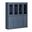 Solid Wood 65" Pantry China Cabinet With Clear Glass Doors And 2-Drawers In Antique Blue