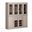 Solid Wood 65" Pantry China Cabinet With Clear Glass Doors And 2-Drawers In Beige