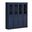 Solid Wood 65" Pantry China Cabinet With Clear Glass Doors And 2-Drawers In Navy Blue