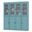 Solid Wood 65" Pantry China Cabinet With Frosted Glass Doors And 2-Drawers In Aqua