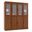 Solid Wood 65" Pantry China Cabinet With Frosted Glass Doors And 2-Drawers In Mocha