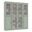 Solid Wood 65" Pantry China Cabinet With Frosted Glass Doors And Adjustable Shelves In Sage